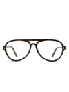 Bally Pilot-frame Glasses In Brown