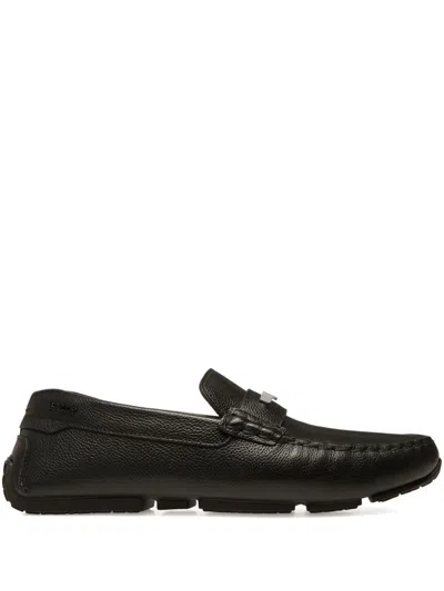 Bally Pilot Leather Loafers In Black