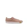 Bally Pink Fabric And Leather Low Top Women's Sneakers In Pink