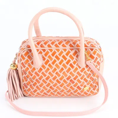 Pre-owned Bally Pink Leather Handbag Shoulder Bag Tote Bag () In Multi