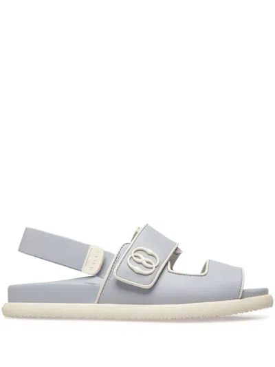 Bally Piped-trim Sandals In Blue