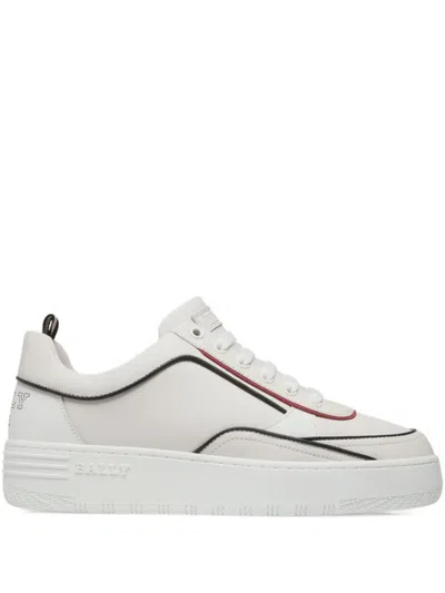 Bally Piping-detail Sneakers In White