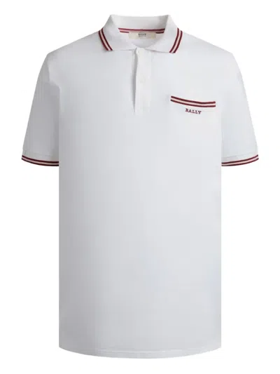 Bally Piqué-knit Pocket Polo Shirt In White