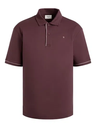 Bally Piqué-knit Polo Shirt In Red