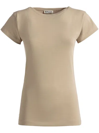 Bally Cotton Jersey T-shirt In Beige