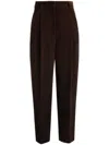 Bally Pleated Corduroy Trousers In Brown