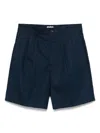 Bally Tailored Pleated Shorts Pockets In Blue