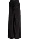 Bally Asymmetric Ruffled Skirt In Black In Black