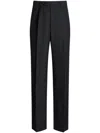Bally Pleated Wool Chino Trousers In Grey