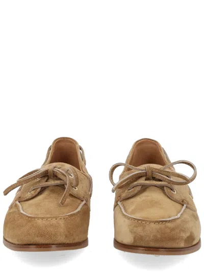 Bally Plume Laced Loafers In Suede In Brown