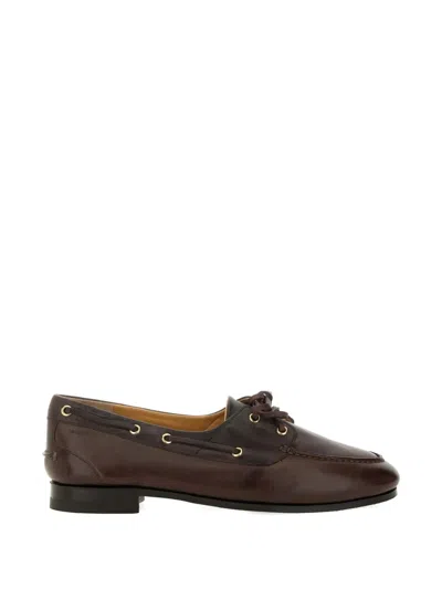 Bally Pathy Leather Boat Shoes In Green