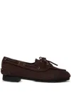Bally Plume Suede Lace-up Moccasins