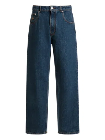 Bally Logo Embroidered Straight In Denim