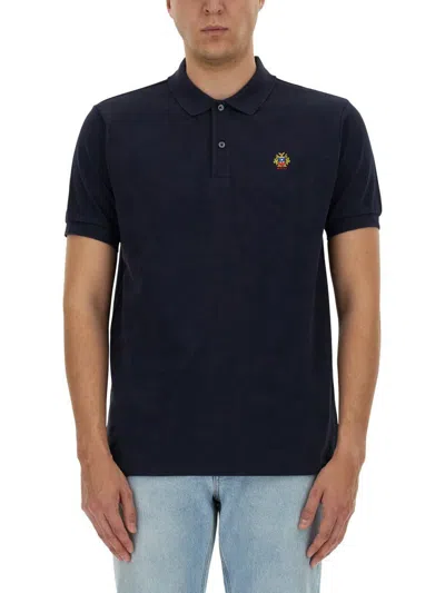 Bally Regular Fit Black Polo Shirt In Blue