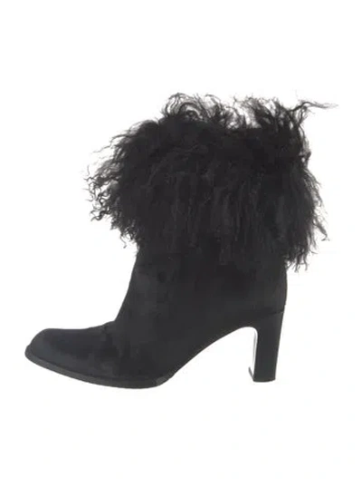 Pre-owned Bally Ponyhair Boots In Black