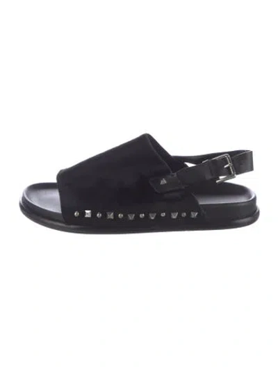 Pre-owned Bally Ponyhair Sandals In Black