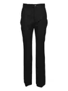Bally Flax Blend Cargo Pants With Martingales In Black