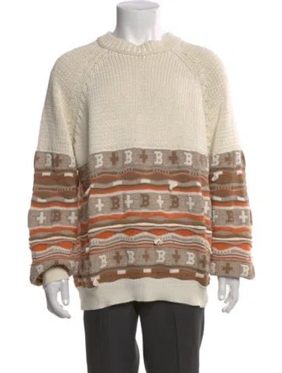 Pre-owned Bally Printed Crew Neck Pullover In Neutral