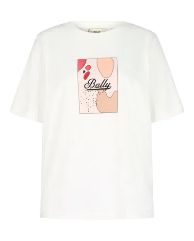 Bally Printed Logo T-shirt In White