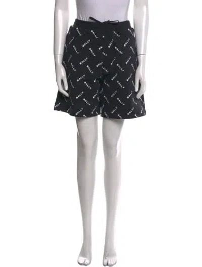 Pre-owned Bally Printed Mini Shorts In Black