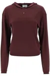 Bally Emblem Jersey Hoodie In Purple