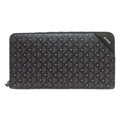 Pre-owned Bally Pvc Long Wallet (bi-fold) () In Gray