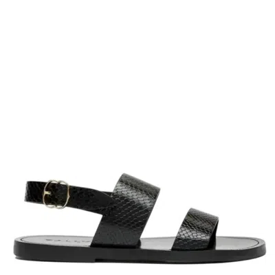 Bally Python-printed Leather Sandals In Multi