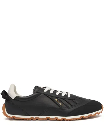 Bally Quarry Leather Sneakers In Black