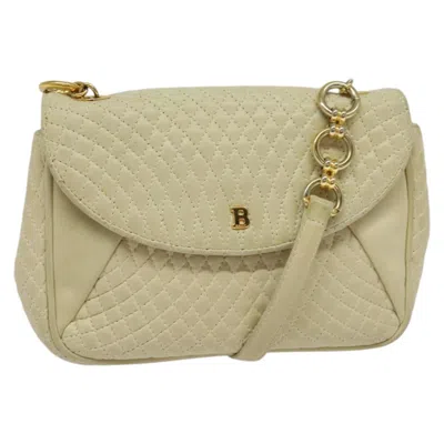 Pre-owned Bally Quilted Beige Leather Shoulder Bag () In Sand