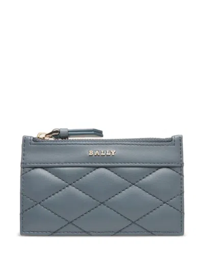 Bally Quilted Cardholder In Gray