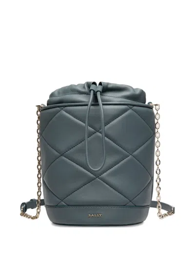 Bally Quilted Chain Bag In Gray