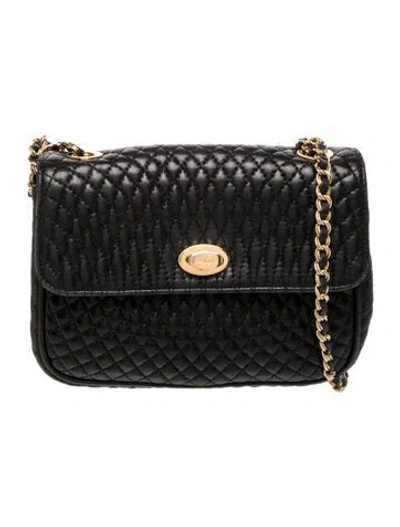 Pre-owned Bally Quilted Crossbody Bag In Black