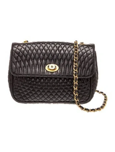 Pre-owned Bally Quilted Crossbody Bag In Black