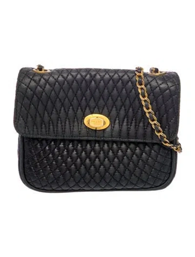 Pre-owned Bally Quilted Crossbody Bag In Blue
