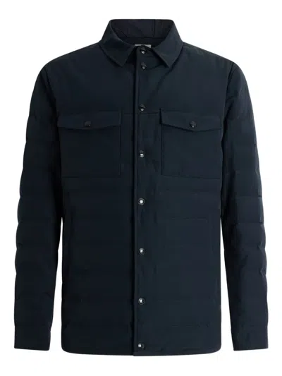 Bally Quilted Flap-pockets Shirt Jacket In Blue