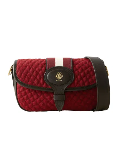 Bally Quilted Flap Shoulder Bag In Red