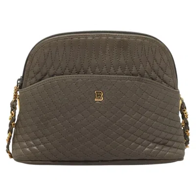 Pre-owned Bally Quilted Grey Leather Shoulder Bag ()