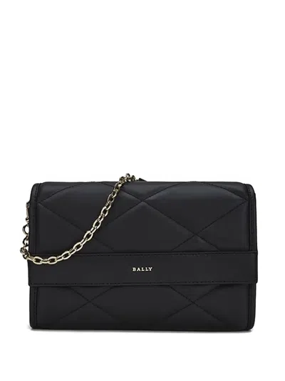 Bally Quilted Leather Crossbody Bag In Black