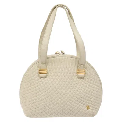 Pre-owned Bally Quilted Leather Handbag () In White