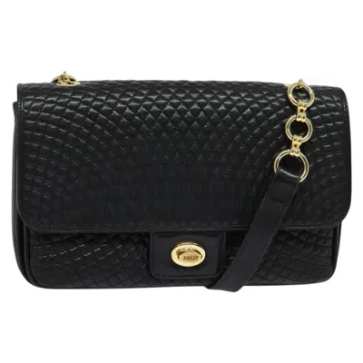 Pre-owned Bally Quilted Leather Shoulder Bag () In Black