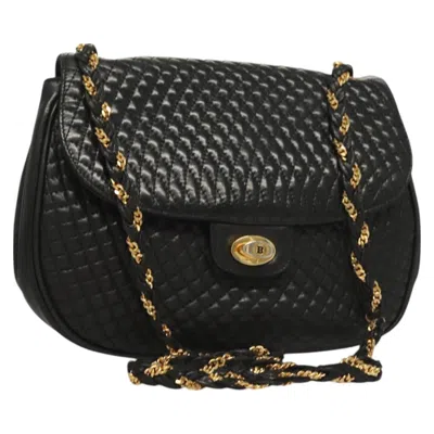 Pre-owned Bally Quilted Leather Shoulder Bag () In Black