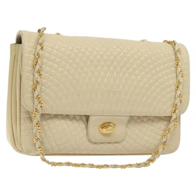 Pre-owned Bally Quilted Leather Shoulder Bag () In Sand