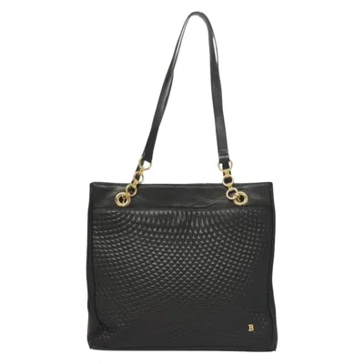 Pre-owned Bally Quilted Leather Tote Bag () In Black