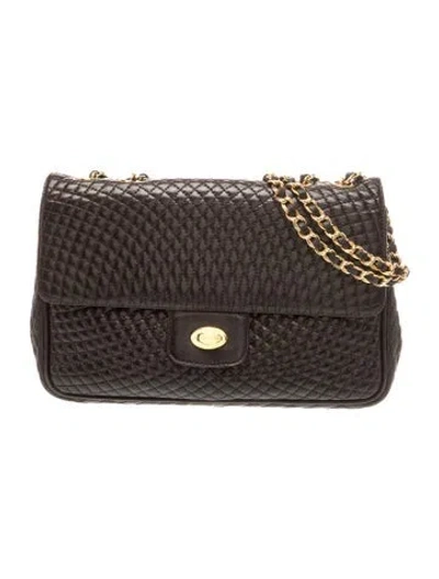 Pre-owned Bally Quilted Shoulder Bag In Black