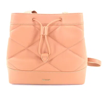 Bally Quincey Leather Shoulder Bag In Orange