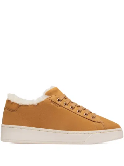 Bally Raise Leather Shearling-lined Sneakers