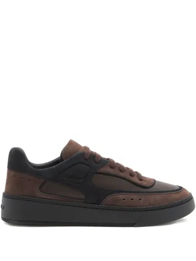 Bally Raise Leather Sneakers In Brown