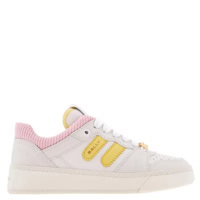 Bally Raise Royalty Leather Sneakers In White