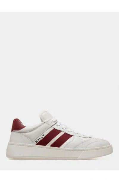 Bally Raise Sneaker In Plain Calf Leather In White