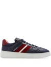 Bally Low Top Sneakers Perforated Toebox In Blue